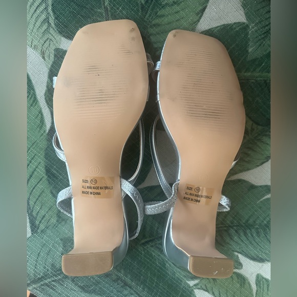 Lulu’s Larose Silver Metallic High Heel Sandals - Size 10 New, without box - Picture 5 of 8